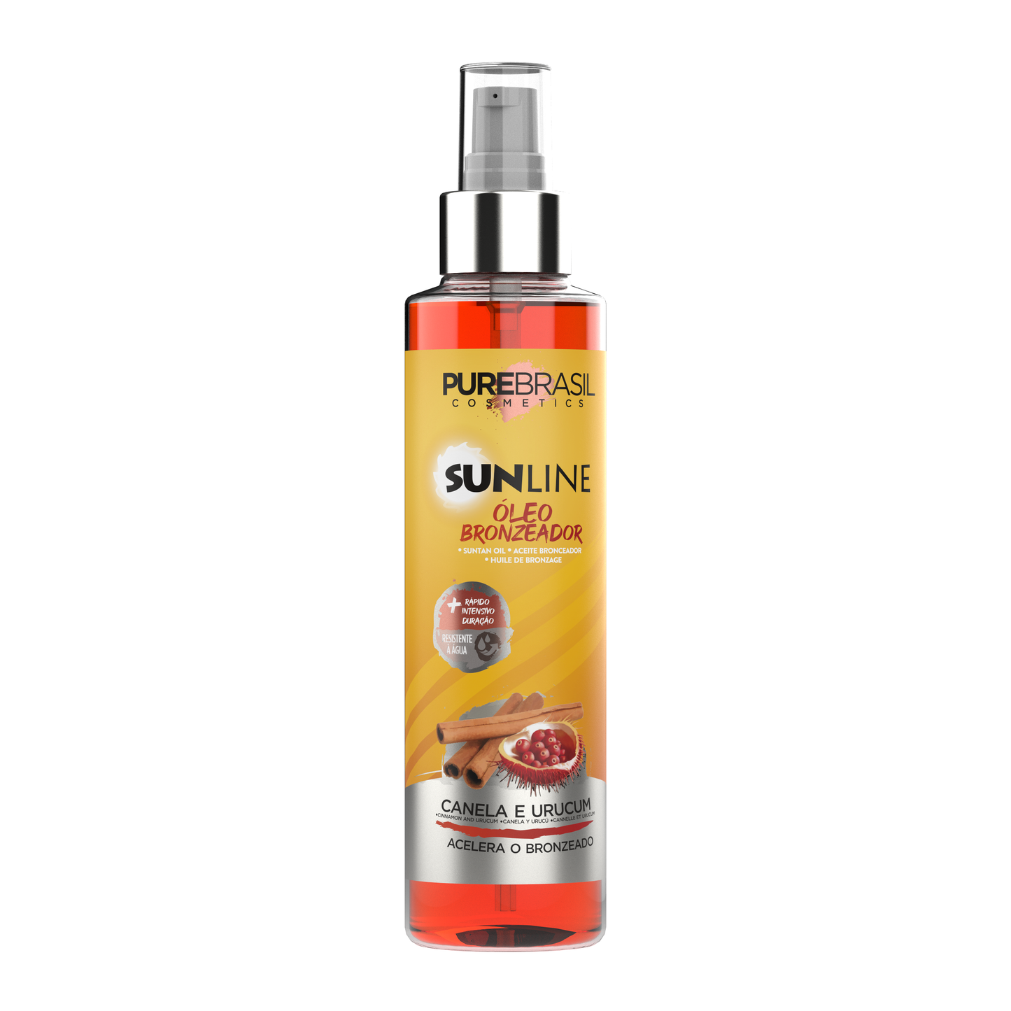 Pure Brasil Óleo Bronzeador de Canela e sementes de Urucum 200ml