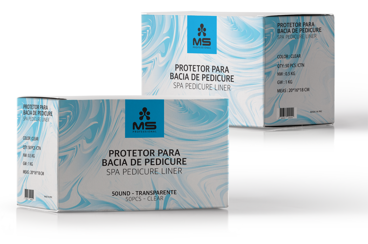 SPA PEDICURE LINER 90CMS - 50PCS - CLEAR