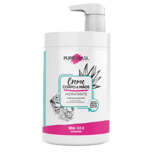 Creme Corpo e Mãos Hidratante Purebrasil 1000ml