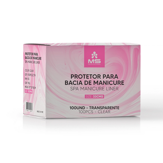 SPA MANICURE LINER 100PCS CLEAR - MS PROFESSIONAL